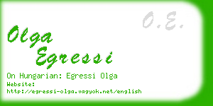 olga egressi business card